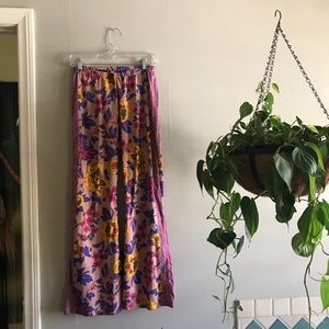 Billabong floral flare beach pants.